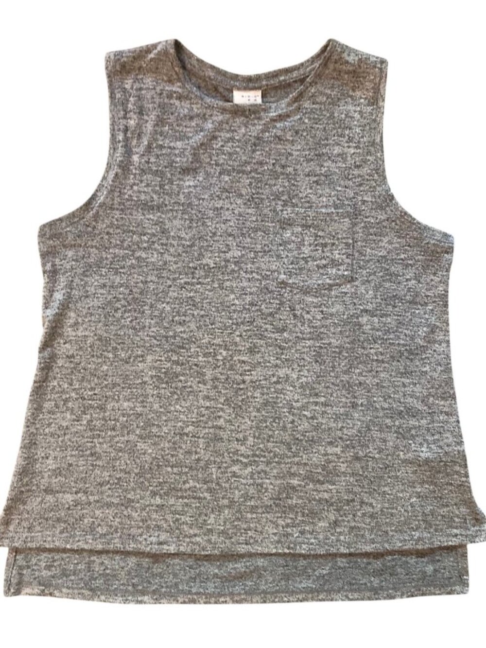 Women's A NEW DAY Soft Pocket Muscle Tank Top  ~ Heather Gray ~  Size Large